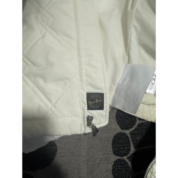 Eddie Bauer Women’s XL White Quilted Goose Down Vest - Picture 6 of 8
